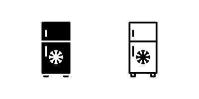 Refrigerator icon set for storing food and keeping items cool in the kitchen vector