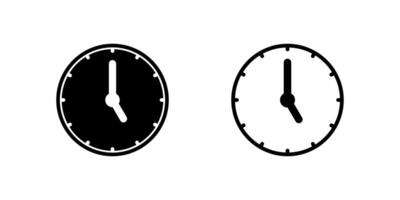 A five oclock analog clock icon, versatile for representing end of work day, meetings, and evening schedules. vector