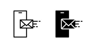 SMS Icon Set. A black icon of an SMS symbol, representing text messaging. vector