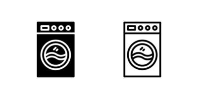 Front-load washing machine icon set for laundry and home appliances vector