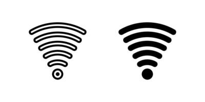 Signal Icon Set. A black icon of signal bars, representing connectivity strength. vector