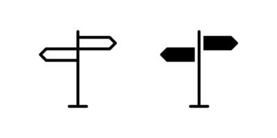 Signposts Icon Set suitable for travel or direction themed designs. vector