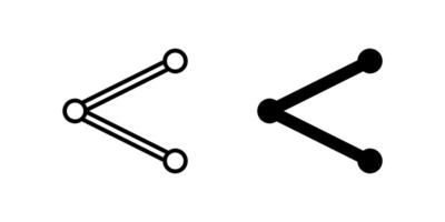 Share Icon Set. A black icon of a share symbol, representing content distribution. vector
