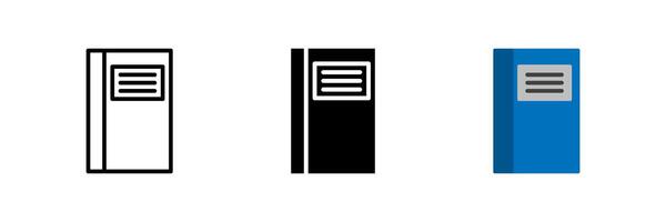A closed book icon, representing finished study, knowledge acquired, literary works, and library assets. vector