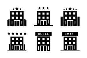 A variant of the hotel building icon, suitable for representing various types of lodging, resorts, and hospitality establishments. vector