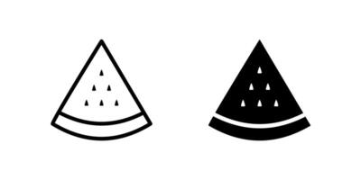 Watermelon Icon Set ideal for summer or fruit themed illustrations. vector