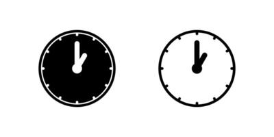 A one oclock analog clock icon, versatile for indicating lunch break, early afternoon, and specific appointments. vector