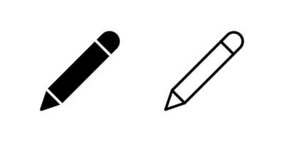 Basic pencil icon set great for drawing, writing, and sketching apps vector
