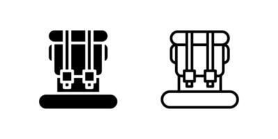 Backpack icon set suitable for hiking, school, and adventure illustrations vector