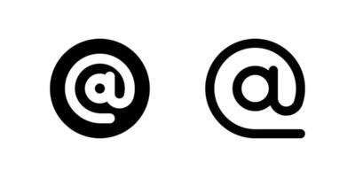 Contact Us Email Icon Set. A black glyph and outline icon of an envelope, representing email contact for support. vector