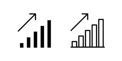 Dynamic growth and increase arrow icons perfect for analytics dashboards, business reports, and performance tracking applications vector
