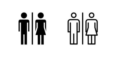 A restroom or public toilet icon, essential for navigation, public facilities, hotel amenities, and accessibility. vector