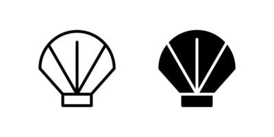 Clam Icon Set ideal for seafood or beach themes. vector