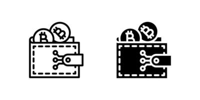 Secure cryptocurrency wallet icons featuring digital storage symbols for crypto apps and blockchain wallet applications vector