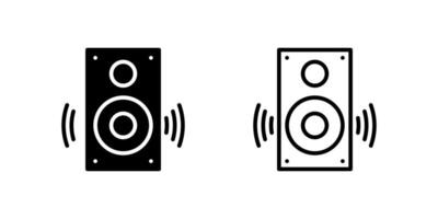 Audio speaker icon set for music systems, stereo, and multimedia setups vector
