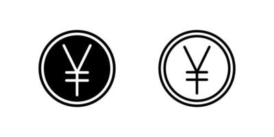 Clean Japanese yen currency icons with JPY symbols perfect for Asian financial markets and international currency applications vector