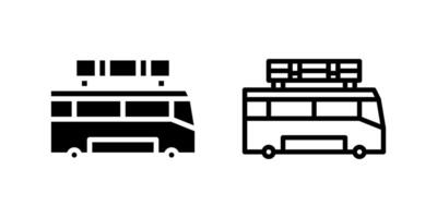 icon set of city bus, perfect for public transport and commute visuals vector