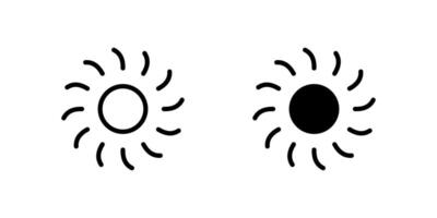 Sun Icon Set perfect for weather themed graphics. vector