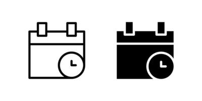 Schedule Icon Set ideal for travel or planning themed graphics. vector