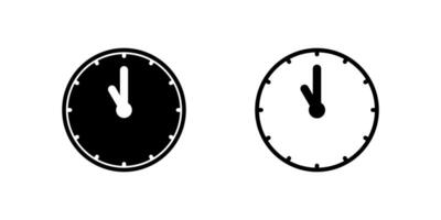 An eleven oclock analog clock icon, ideal for time management, deadlines, events, and business presentations. vector