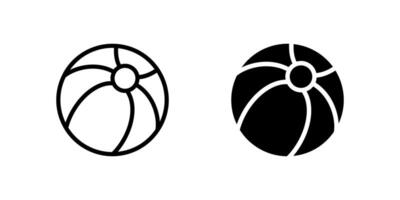 Beach Ball Icon Set ideal for summer graphics. vector