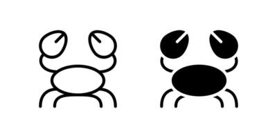 Crab Icon Set suitable for beach or marine life themes. vector