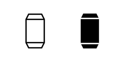 Canned Drink Icon Set suitable for refreshment themes. vector
