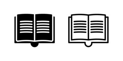 icon set of an open book, ideal for education and reading designs vector