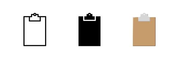 A clipboard icon, ideal for representing notes, tasks, exams, surveys, and administrative aspects of education. vector