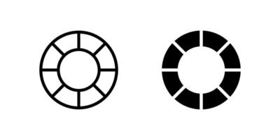 Lifebuoy Icon Set suitable for safety or sea themes. vector