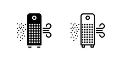 Icon set of air purifier for clean air and healthy environment illustrations vector
