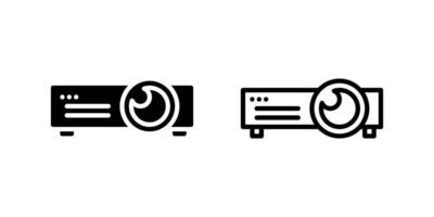 Projector icon set for meetings, presentations, and home theaters vector
