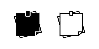 Sticky note icon set perfect for reminders and notes in office contexts vector