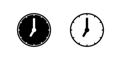 A seven oclock analog clock icon, perfect for indicating morning routines, early meetings, or evening activities. vector