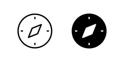 Compass Icon Set suitable for exploration or travel themes. vector