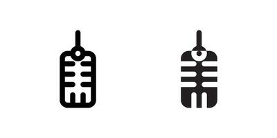 A distinct ribbon microphone icon, great for representing rich sound, traditional recording techniques, and high fidelity audio. vector