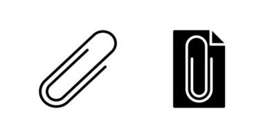 Classic paper clip icon set, perfect for document and stationery graphics vector