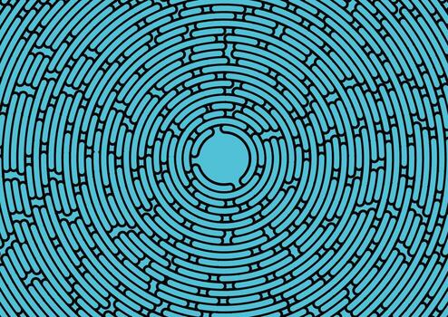 Blue and black circular dotted lines abstract hi-tech geometry background vector