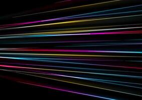 Colorful neon laser lines geometric tech background vector