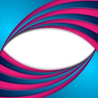 Blue and pink waves minimal abstract elegant background vector