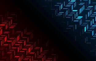 Red and blue geometric lines abstract technical modern background vector