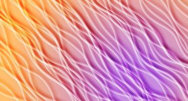 Bright orange violet glossy waves abstract elegant background vector
