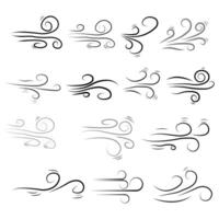 A set of different swirls and swirls vector
