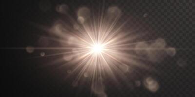 Bright flash effect rays and glare. Light light blur effect. vector