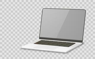 Modern Laptop Mockup with Blank Screen for Design Presentation or App Showcase. Illustration vector