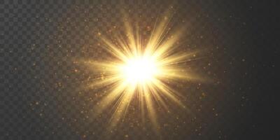 Bright flash effect rays glare. Light light blur effect vector