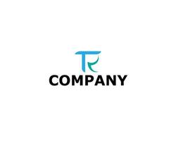 Logo Letter Initial T R For your Company Simple vector