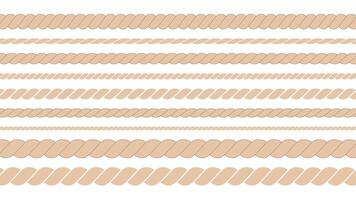 Rope of different thickness net vector