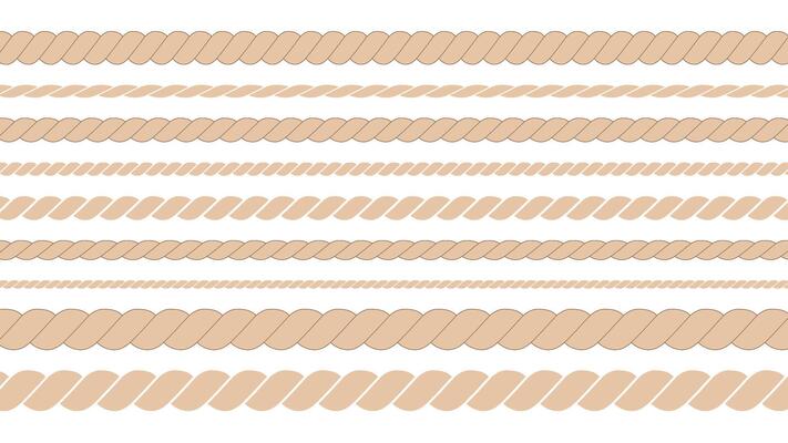 Rope of different thickness net