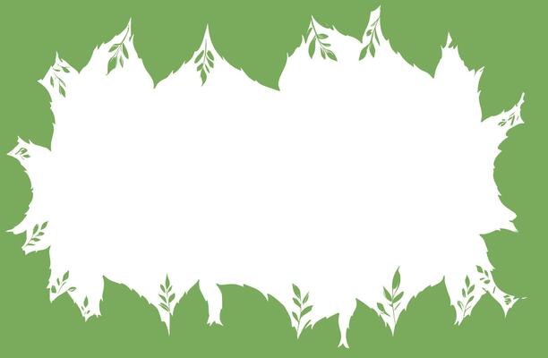 frame with green leaves, frame surrounded with leaf